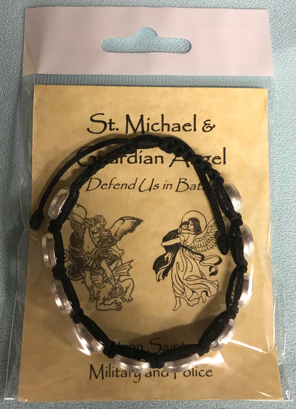 ST MICHAEL BRACELET BLACK