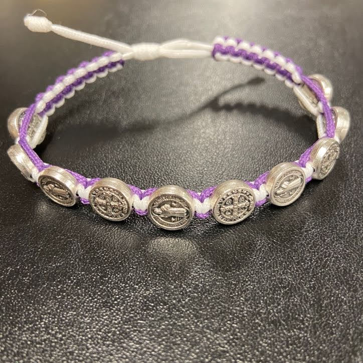 ST BENEDICT BRACELET DK PPL/WH