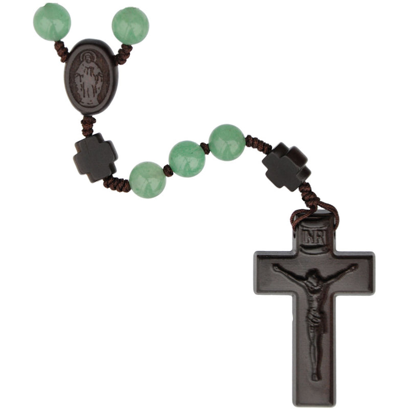 8MM GREEN JADE GEMSTONE ROSARY