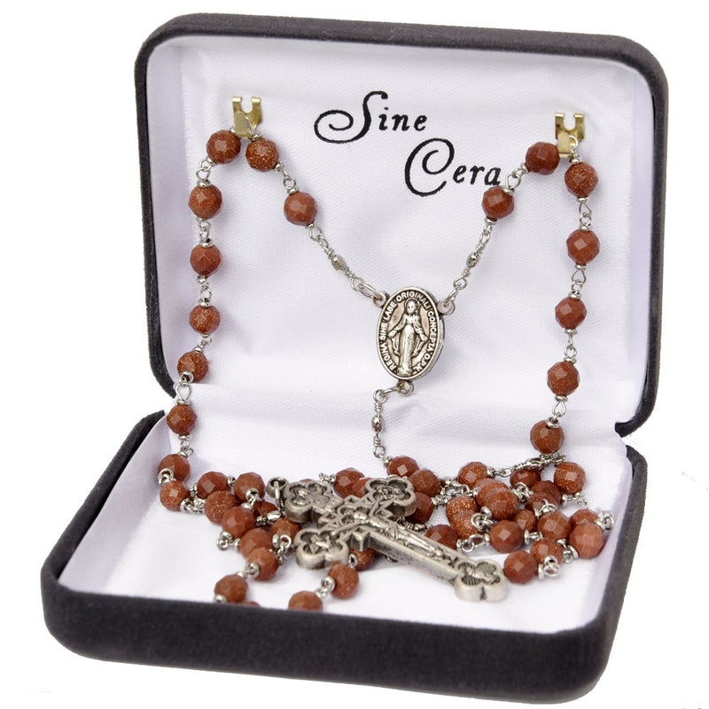GOLD STONE 6MM ROSARY