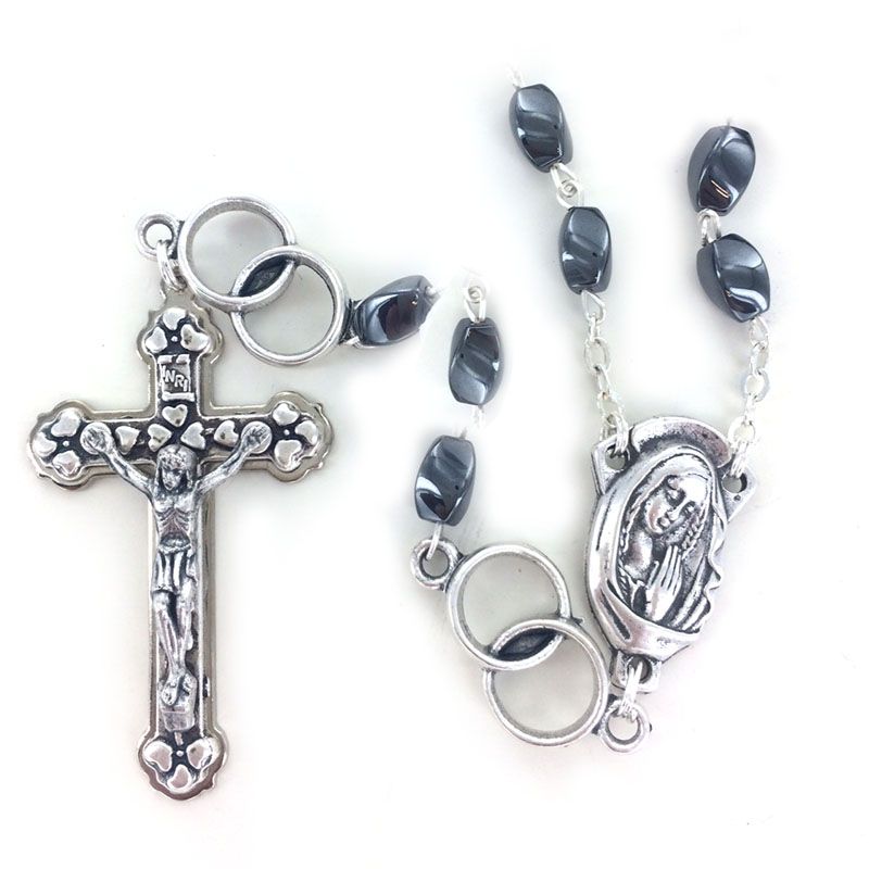 HEMATITE WEDDING ROSARY