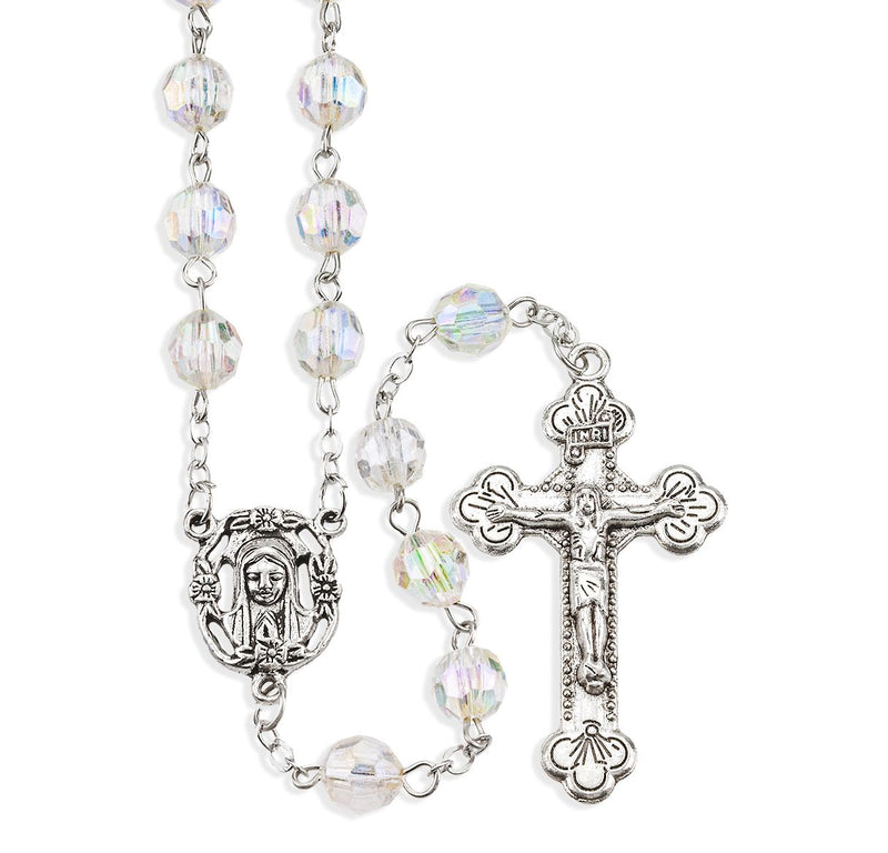 APRIL CRYSTA BIRTHSTONE ROSARY