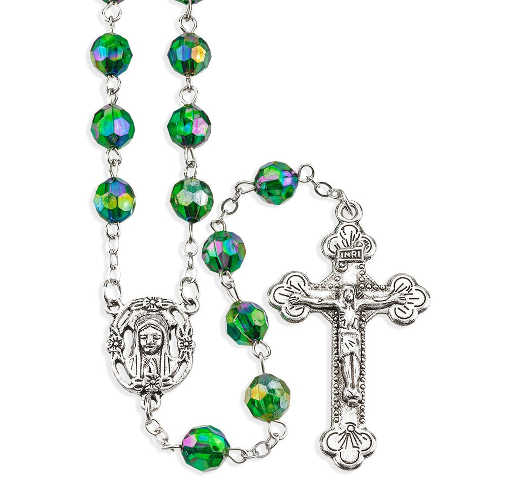 MAY EMERALD BIRTHSTONE ROSARY