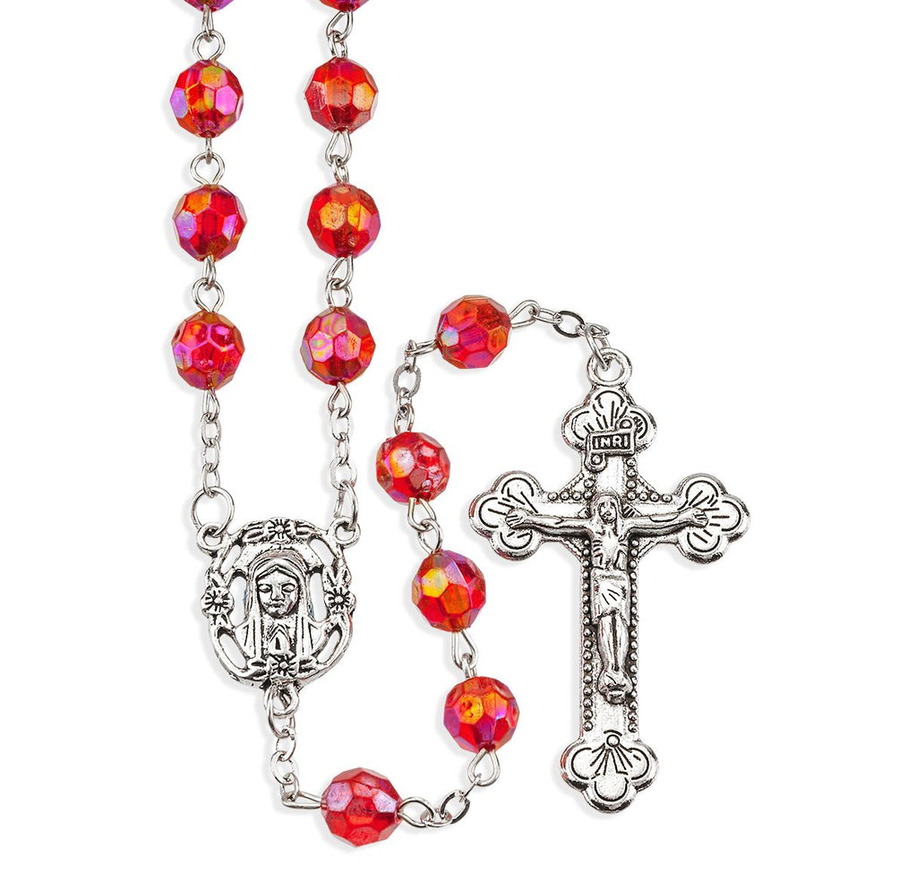 JULY RUBY BIRTHSTONE ROSARY