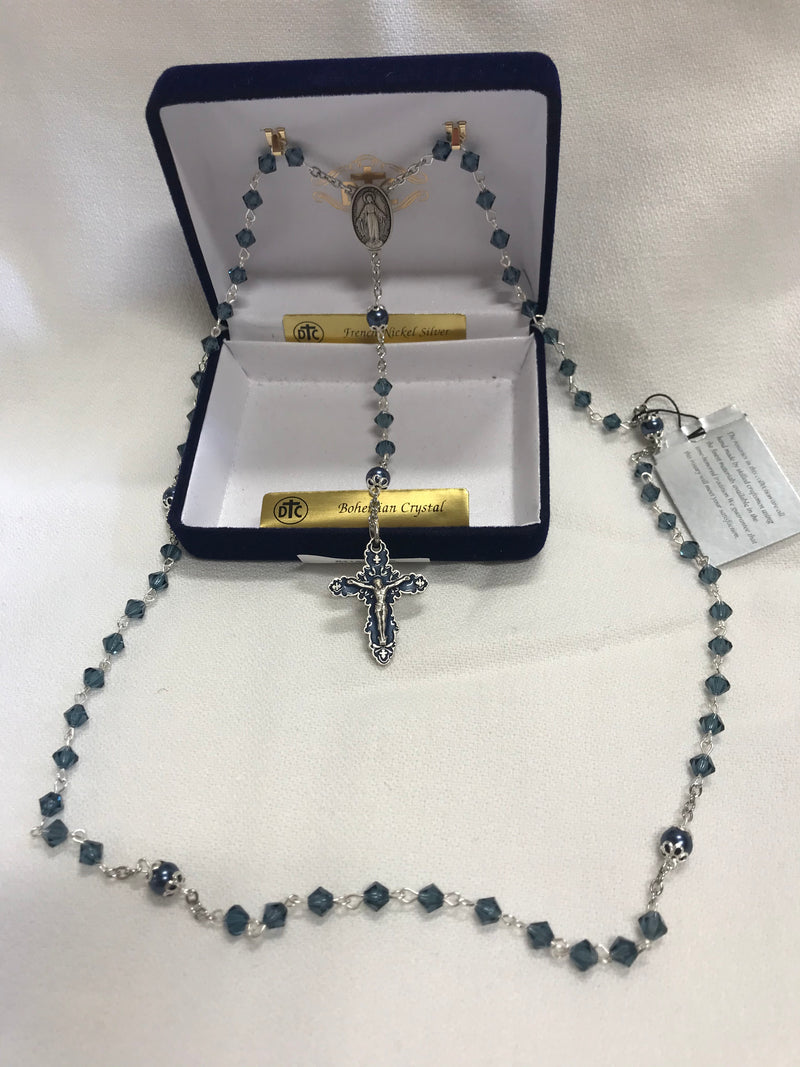 CRYSTAL ROSARY MONTANA BLUE