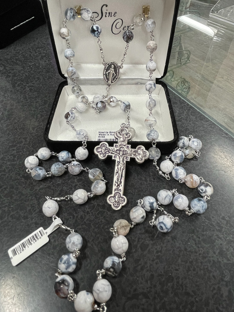 8MM HOWLITE ROSARY