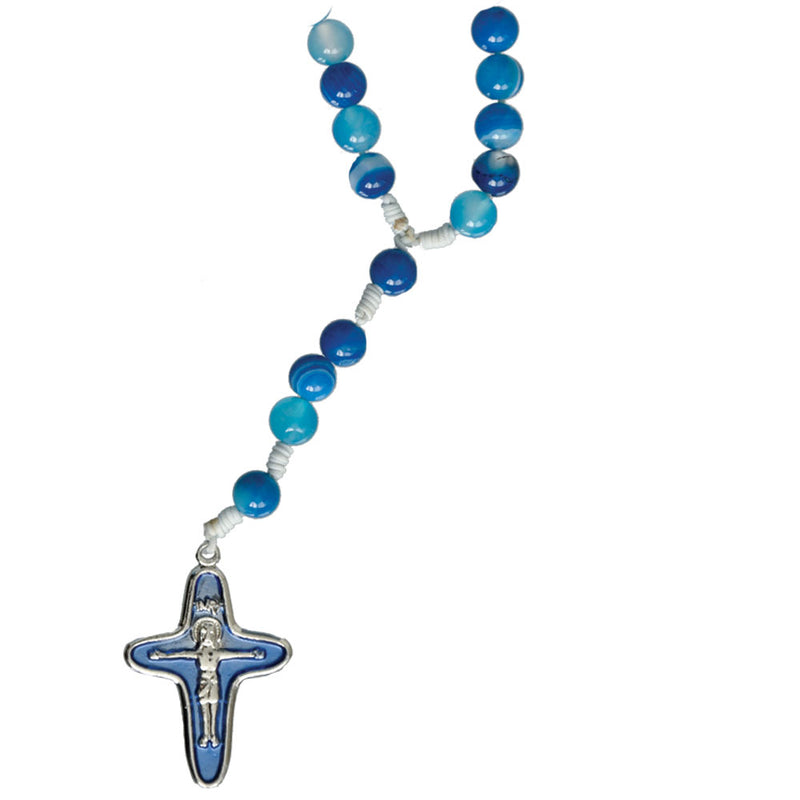 CHILDREN'S BLUE GEMSTNE ROSARY