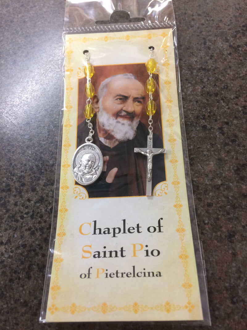 PADRE PIO CHAPLET W/CARD