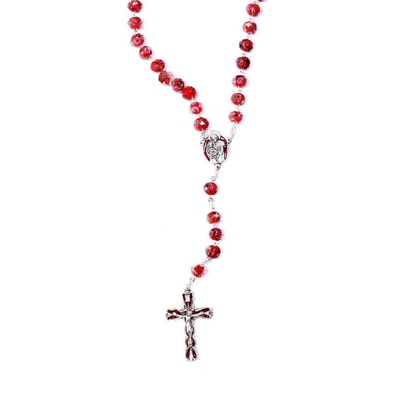 10MM CHRSTMAS ROSE ROSARY