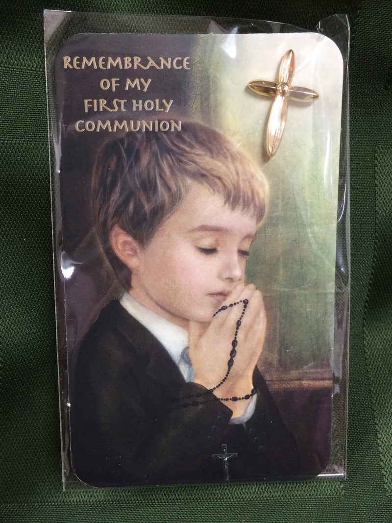 COMMUNION PIN AND CARD BOY