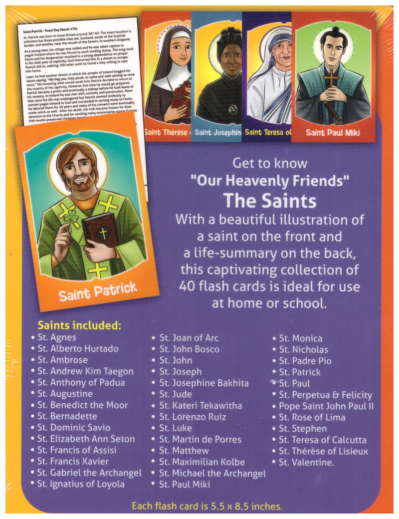 OUR HEAVENLY SAINTS FLASH CARD