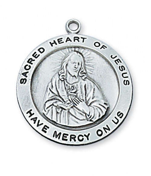 SS SACRED HEART MEDAL LG ROUND