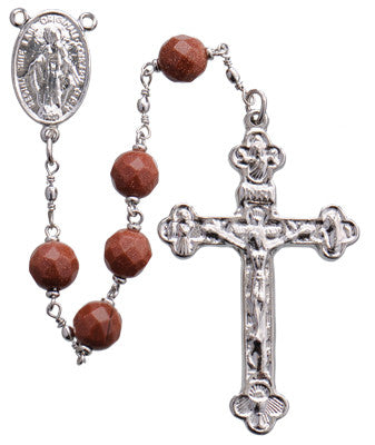 8MM GOLDSTONE ROSARY