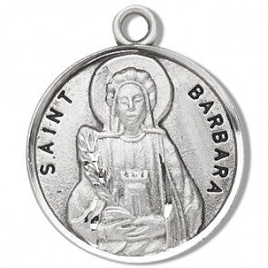 SS ST BARBARA 18" CHAIN/BOXED