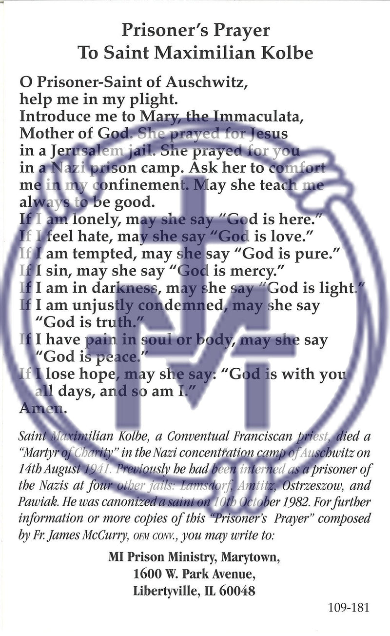 PRISONERS PRAYER ST MAX 25PK