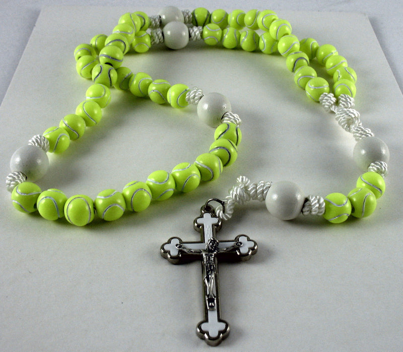 TENNIS BALL YELLOW ROSARY